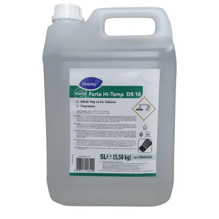 Diversey Suma Forte Hi-Temp D9.18 Alkali Kir ve Yağ Çözücü 5 Lt - 2