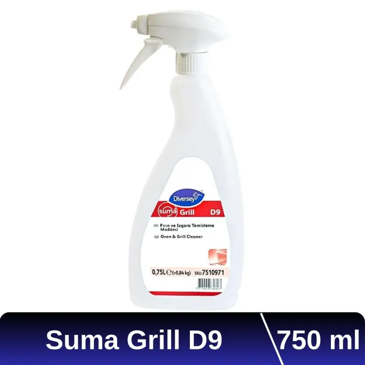 Diversey Suma Grill D9 Ağır Yağ Çözücü Fırın Temizleyici 750 Ml - 1