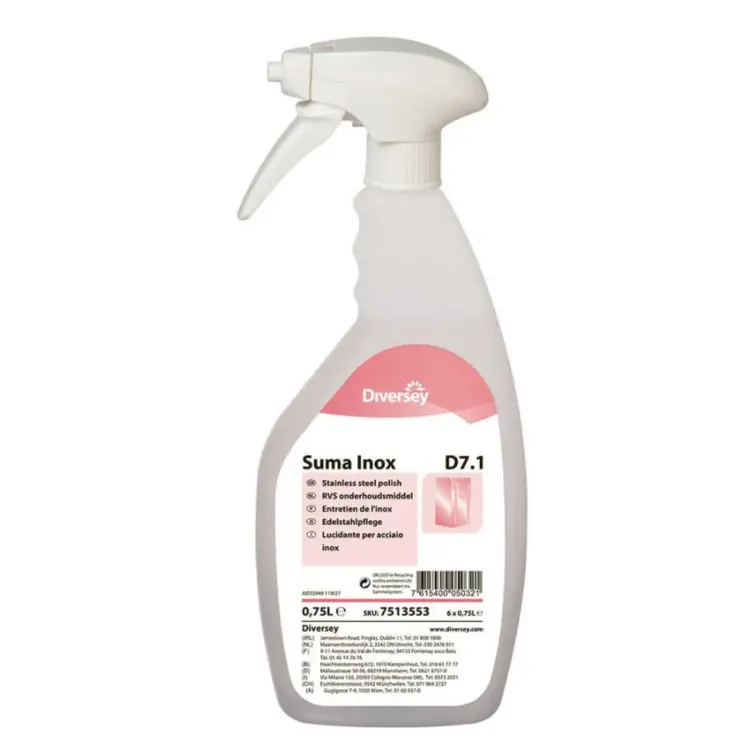 Diversey Suma Inox D7.1 Paslanmaz Çelik Temizleyici ve Parlatıcı 750 Ml - 2