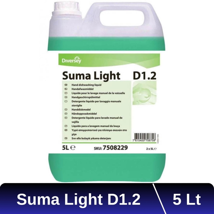 Diversey Suma Light D1.2 Elde Yıkama Bulaşık Deterjanı 5 Lt 