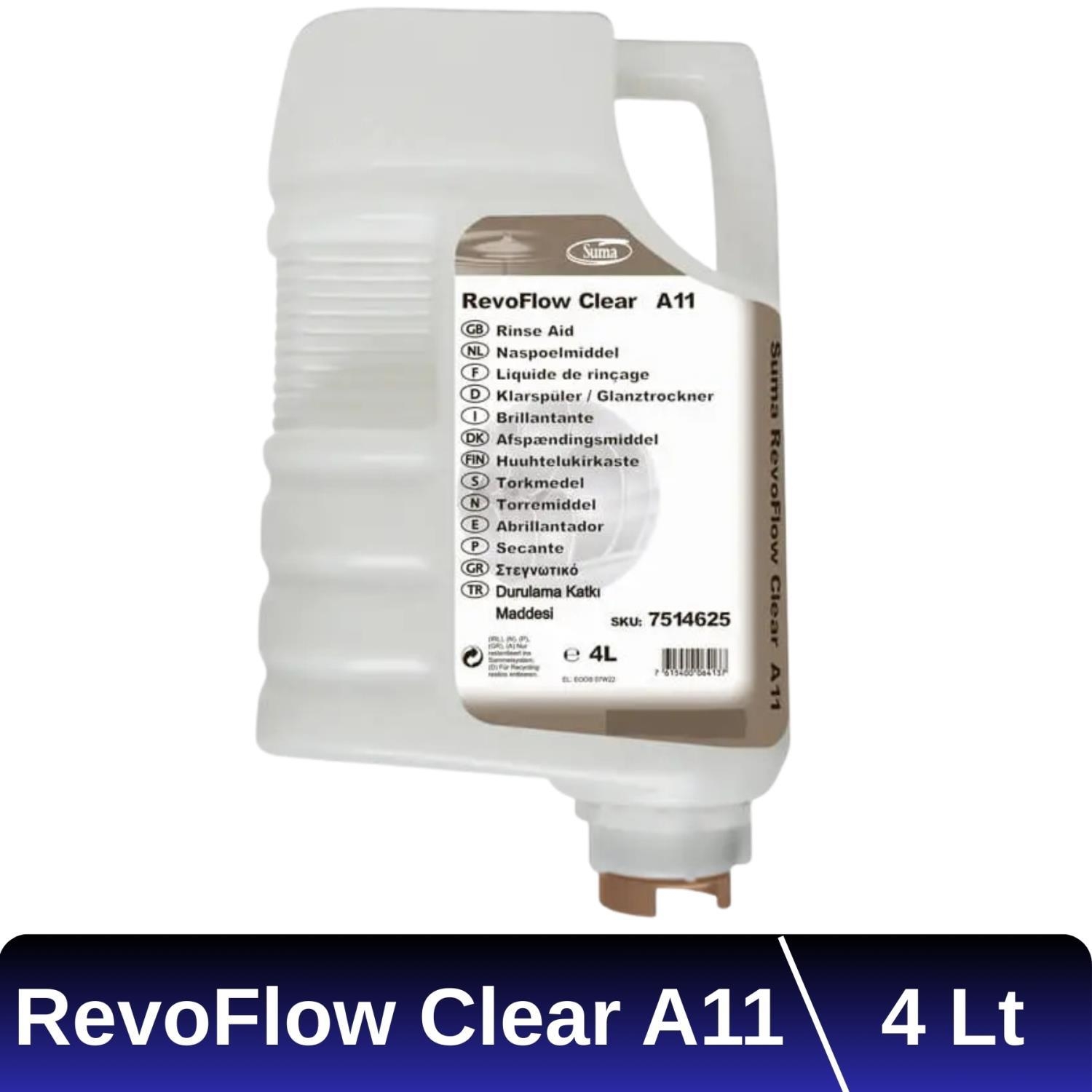 Diversey Suma Revoflow Clear A11 Konsantre Bulaşık Parlatıcı 4 Lt