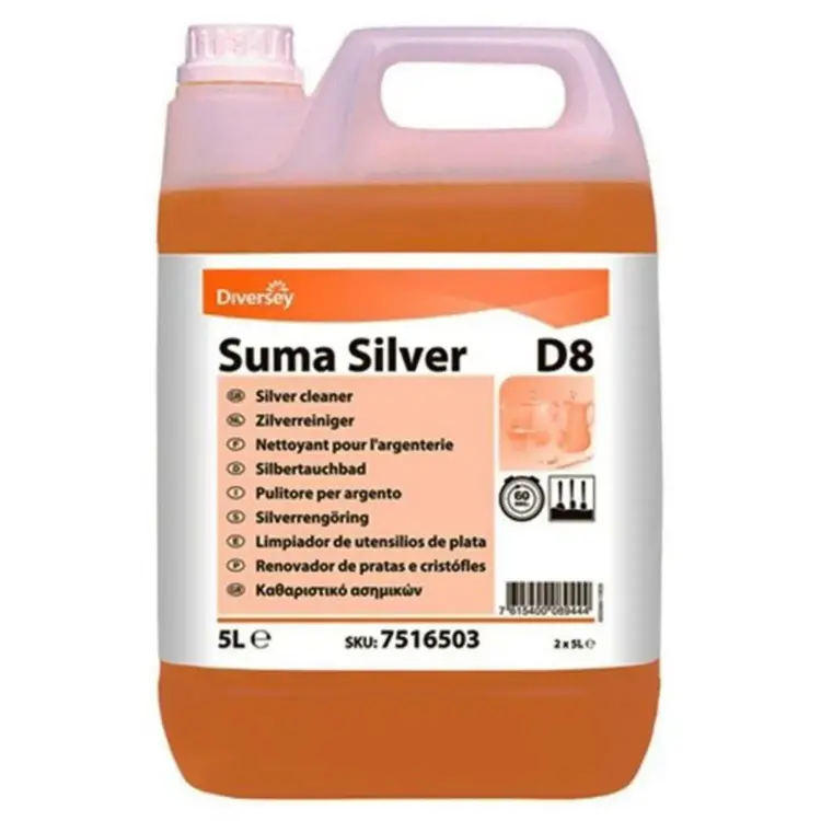 Diversey Suma Silver D8 Sıvı Gümüş Temizleyici 5 Lt - 2