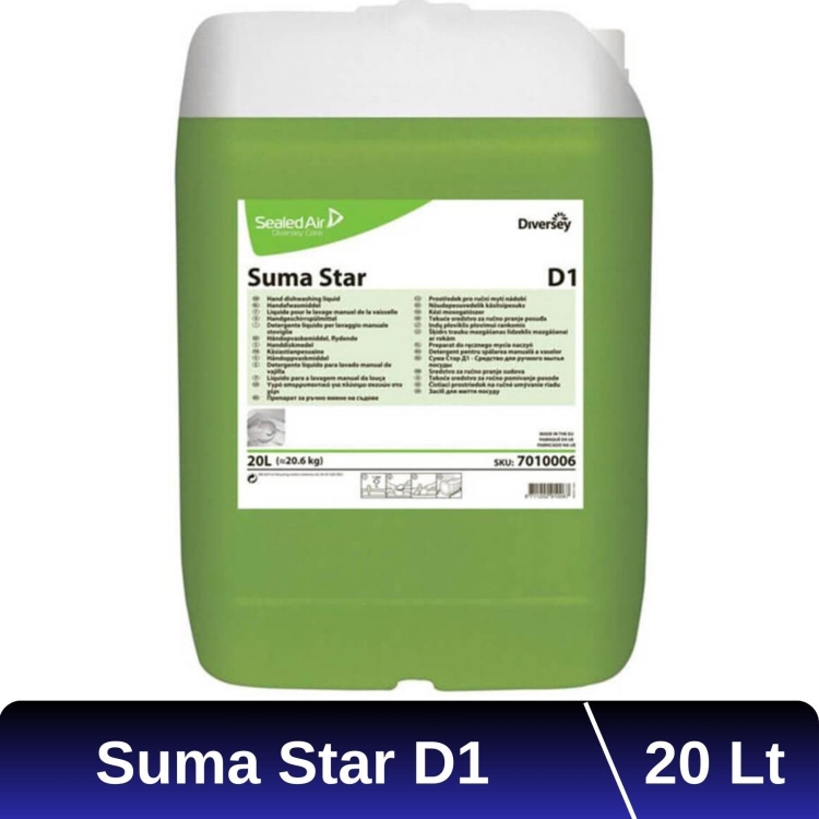 Diversey Suma Star D1 Elde Yıkama Bulaşık Deterjanı 20 Lt 