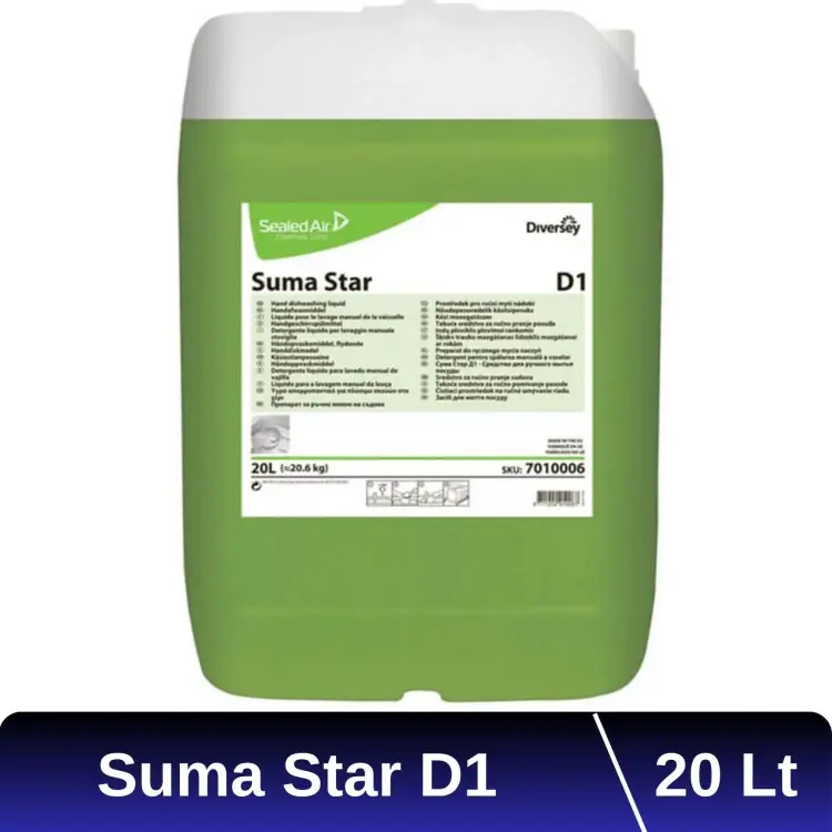 Diversey Suma Star D1 Elde Yıkama Bulaşık Deterjanı 20 Lt - 1