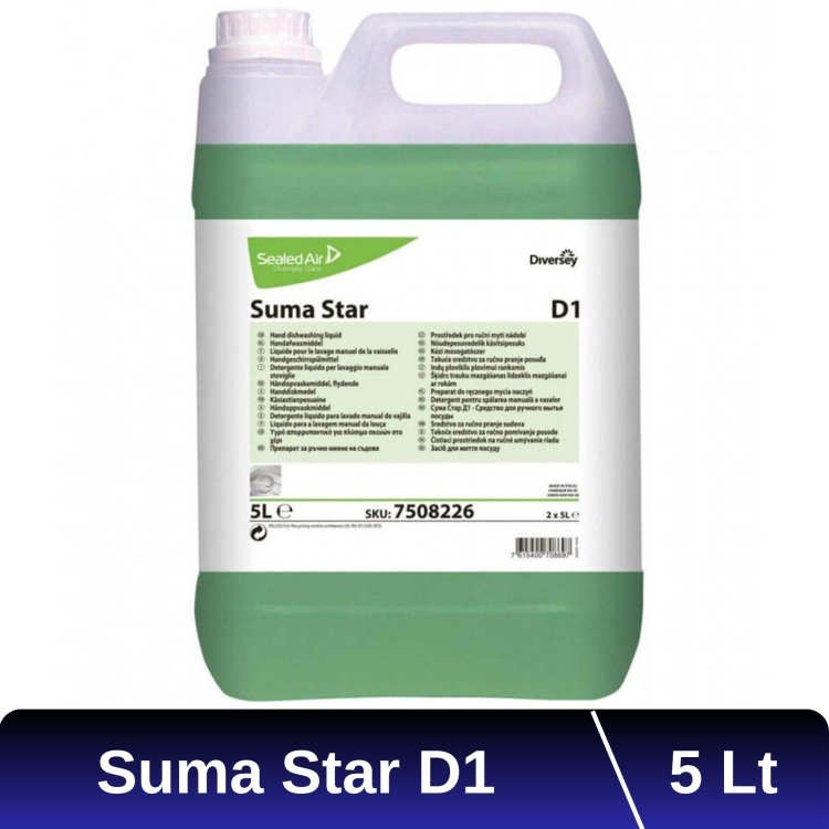 Diversey Suma Star D1 Elde Yıkama Bulaşık Deterjanı 5 Lt 