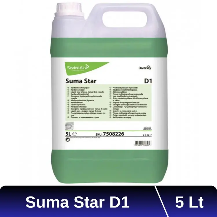 Diversey Suma Star D1 Elde Yıkama Bulaşık Deterjanı 5 Lt - 1