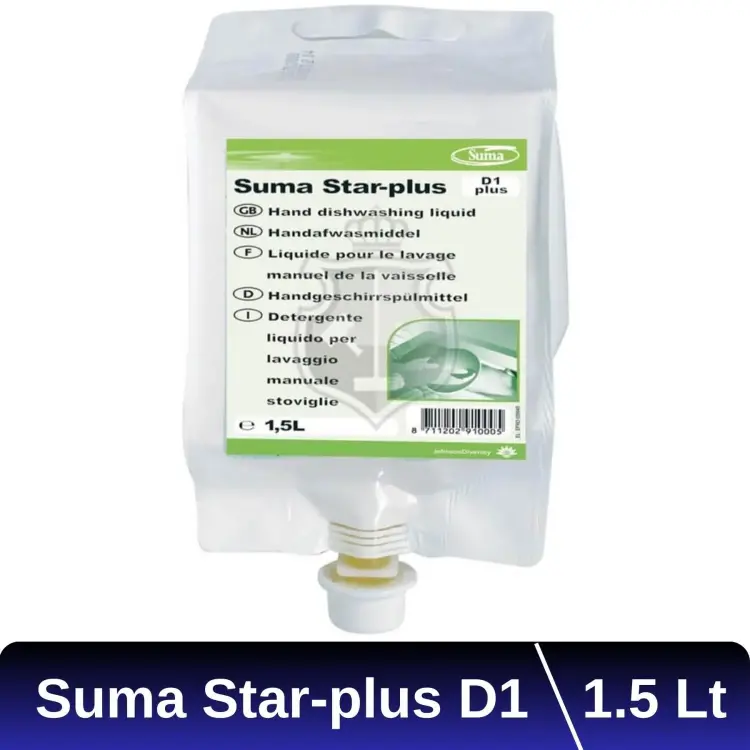 Diversey Suma Star Plus D1 Plus Konsantre Elde Yıkama Bulaşık Deterjanı 1.5 Lt - 1