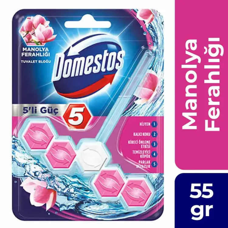 Domestos Klozet Blok 5 Li Top Manolya Ferahlığı 55 Gr - 1