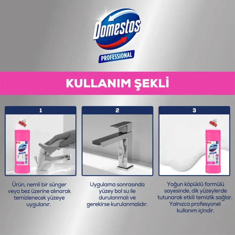 Domestos Professional Asidik Banyo Temizleyici 750 Ml - 4