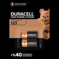 Duracell 123 Ultra Lityum 3V Pil 2 Li
