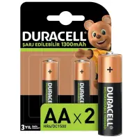 Duracell Şarj Edilebilir AA Kalem Pil 1300 mAh 2 Li Paket