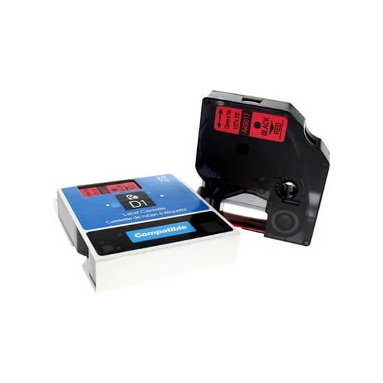 Dymo LabelManager D1 Yedek Şerit 12 mm x 7 Mt Kırmızı Siyah 45017