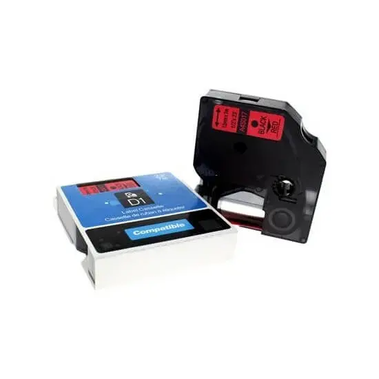 Dymo LabelManager D1 Yedek Şerit 12 mm x 7 Mt Kırmızı Siyah 45017 - 1