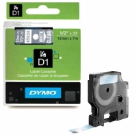 Dymo LabelManager D1 Yedek Şerit 12 mm x 7 Mt Şeffaf Beyaz 45020 - Dymo