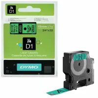 Dymo LabelManager D1 Yedek Şerit 19 mm x 7 Mt Yeşil Siyah 45809 - 1