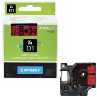 Dymo LabelManager D1 Yedek Şerit 24 mm x 7 Mt Kırmızı Siyah 53717