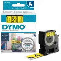 Dymo LabelManager D1 Yedek Şerit 24 mm x 7 Mt Sarı Siyah 53718