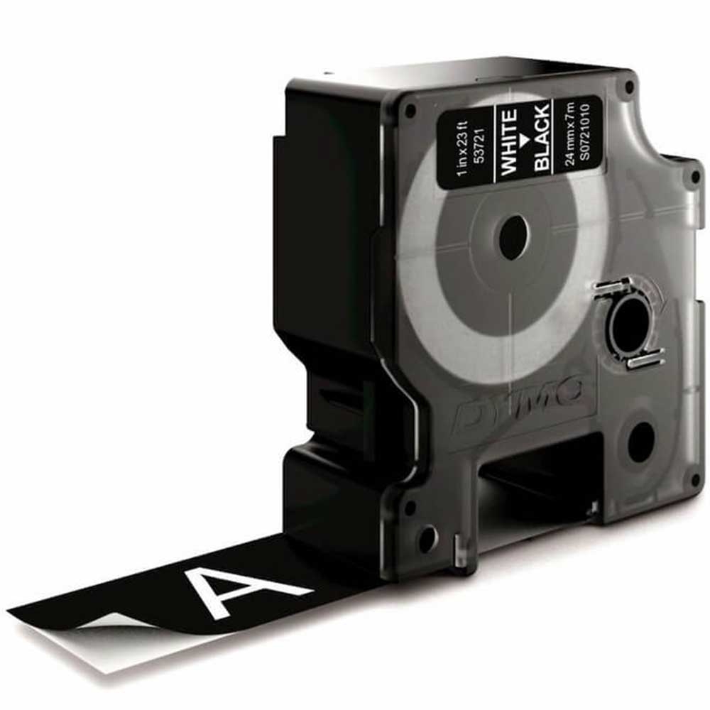 Dymo LabelManager D1 Yedek Şerit 24 mm x 7 Mt Siyah Beyaz 53721