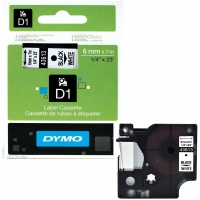 Dymo LabelManager D1 Yedek Şerit 6 mm x 7 Mt Beyaz Siyah 43613 - Dymo