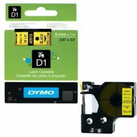 Dymo LabelManager D1 Yedek Şerit 9 mm x 7 Mt Sarı Siyah 40918 - 1