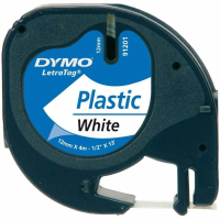 Dymo LetraTag Plastik Şerit 12 mm x 4 Mt Beyaz 59422 - 1