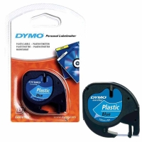 Dymo LetraTag Plastik Şerit 12 mm x 4 Mt Mavi 59426 - 1