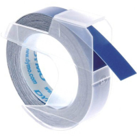 Dymo Mekanik Etiketleme Makinesi için Kabartma Şerit 9 mm x 3 Mt Mavi 520106 - 1