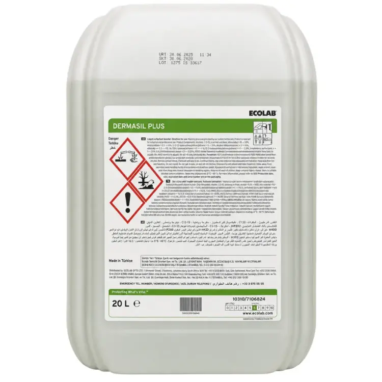Ecolab Dermasil Plus Konsantre Çamaşır Yağ ve Kir Çözücü 20 Kg - 1