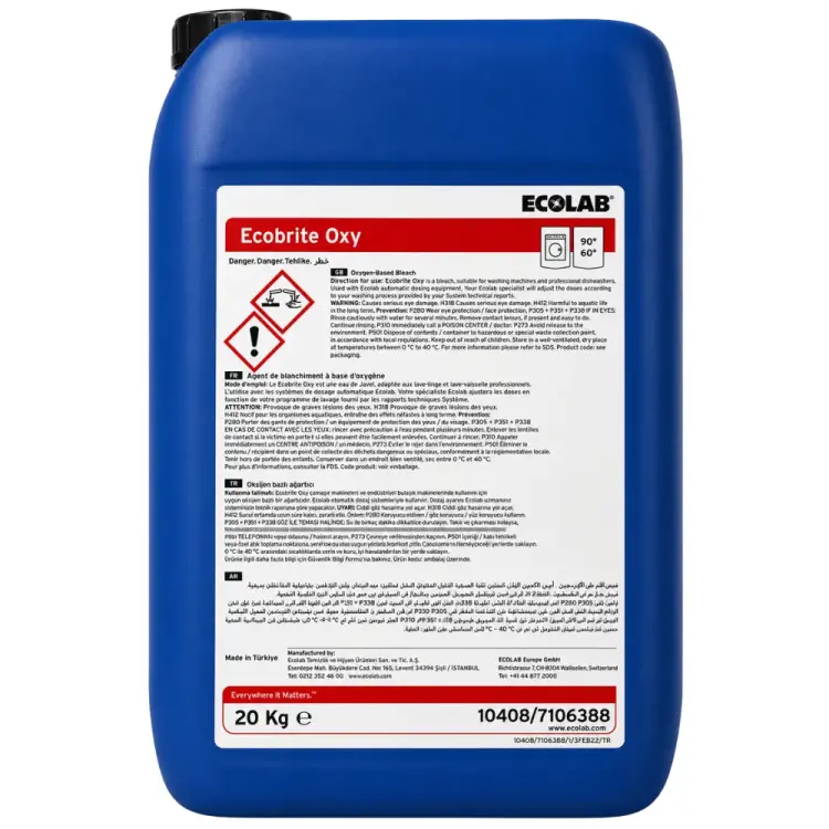 Ecolab Ecobrite Oxy Oksijen Bazlı Ağartıcı 22 Kg - 1