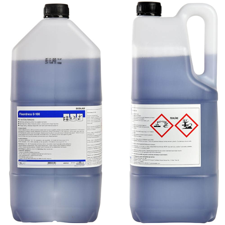Ecolab Floordress G-100 Kir ve Cila Sökücü Alkaliye Dayanıklı Zeminler 5 Kg 