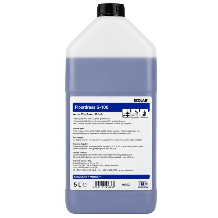 Ecolab Floordress G-100 Kir ve Cila Sökücü Alkaliye Dayanıklı Zeminler 5 Kg - 1