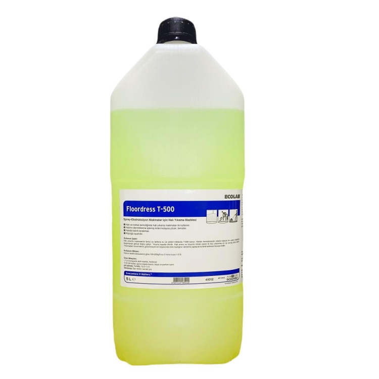 Ecolab Floordress T-500 Sprey Ekstraksiyon Makinalar için Halı Temizleyici 5 Kg 