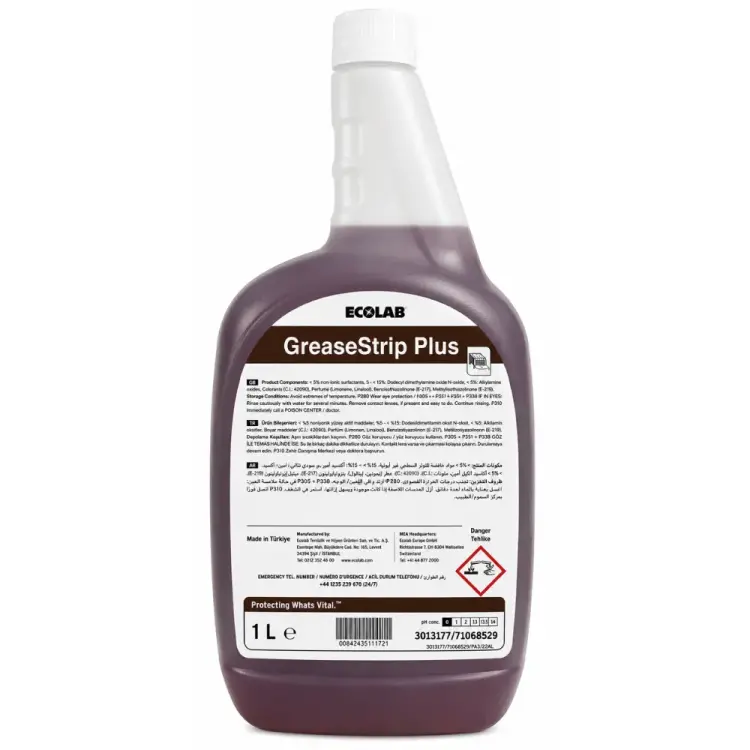 Ecolab Greasestrip Plus Yağ Çözücü 1 Lt - 1