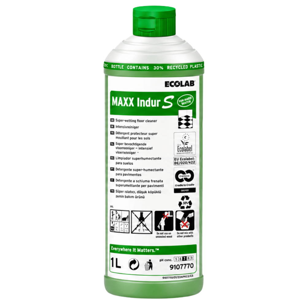 Ecolab Maxx Indur S Islatma Gücü Yüksek Zemin Temizleme ve Bakım 1 Lt