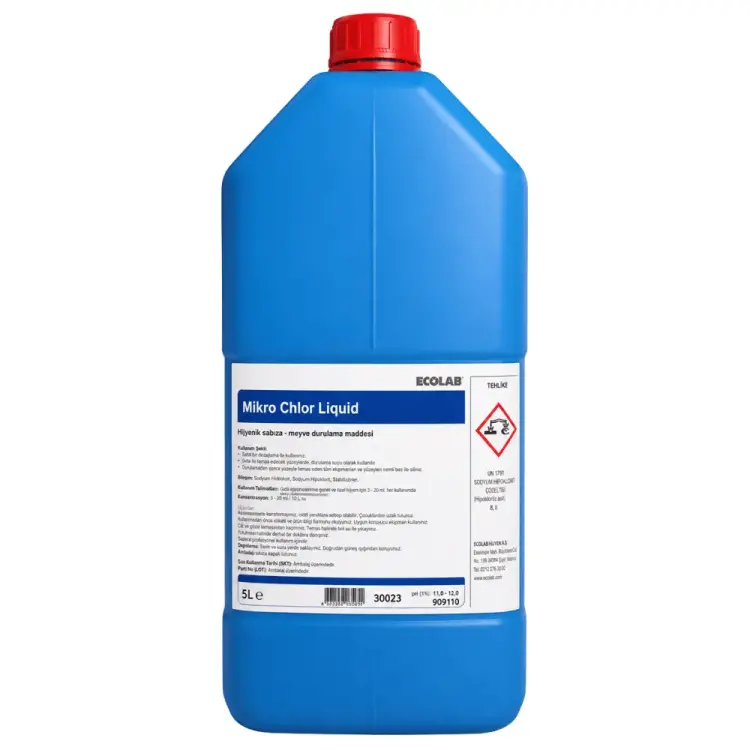 Ecolab Mikro Chlor Liquid Sebze ve Meyveler için Hijyenik Temizleyici 5 Kg - 1