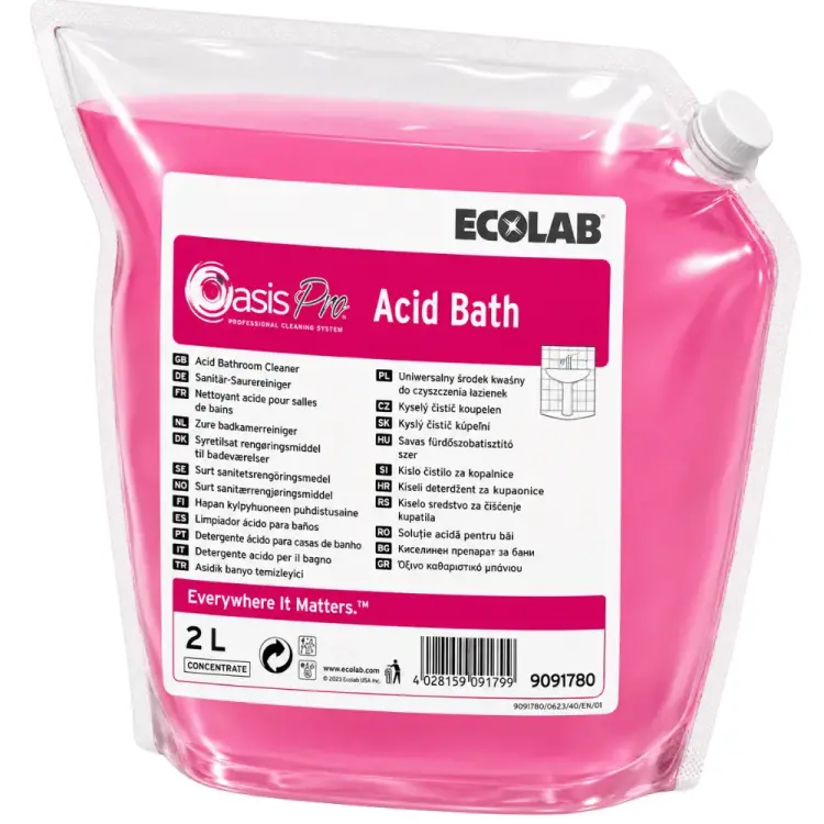 Ecolab Oasis Pro Acid Bath Sıvı Asidik Banyo Temizleyici 2 Lt - 1