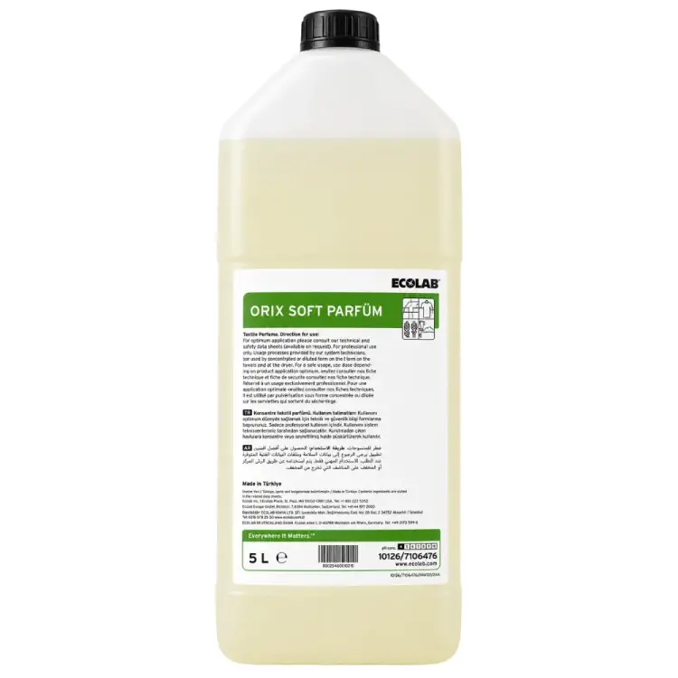 Ecolab Orix Soft Konsantre Çamaşır Parfümü 5 Kg - 1