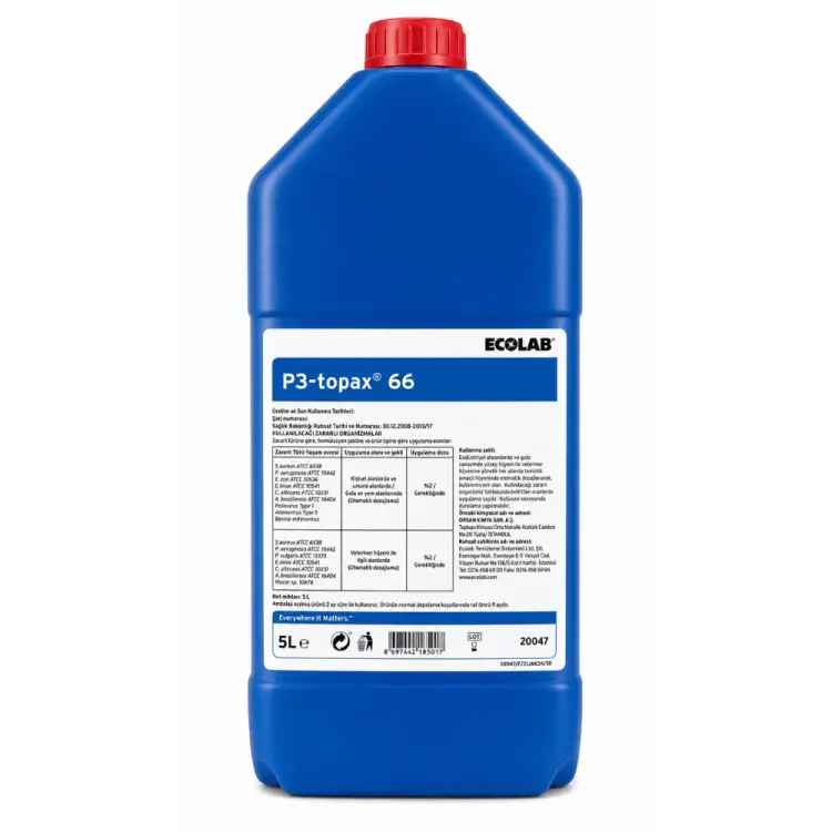 Ecolab P3 Topax 66 Klorlu Ağır Kir ve Yağ Çözücü Köpük 5 Kg - 1