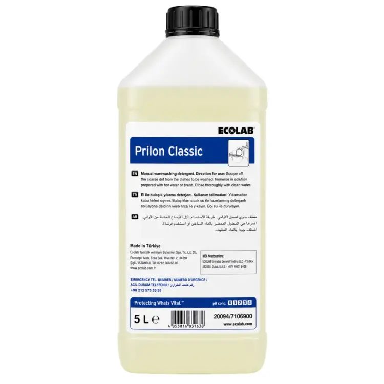 Ecolab Prilon Classic Elde Bulaşık Deterjanı 5 Lt - 1