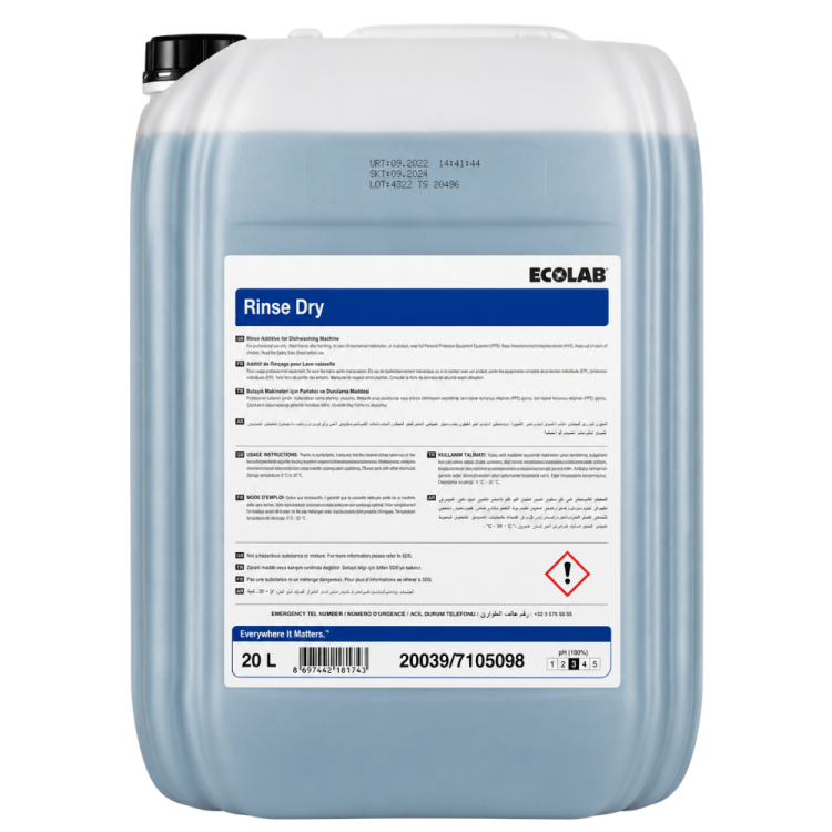 Ecolab Rinse Dry Bulaşık Parlatıcı 20 Kg 