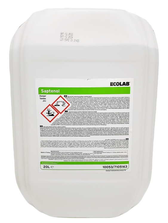 Ecolab Saptenol Çamaşır Yağ ve Kir Çözücü 20 Kg 