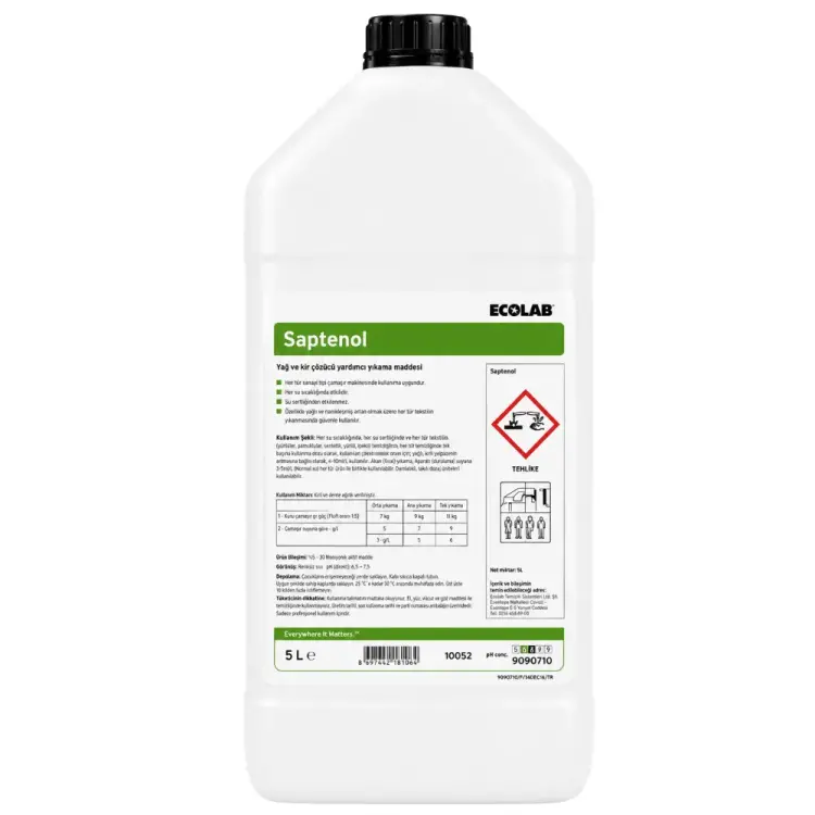 Ecolab Saptenol Çamaşır Yağ ve Kir Çözücü 5 Kg - 1