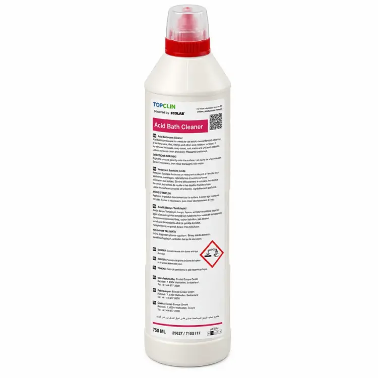 Ecolab TopClin Acid Bath Cleaner Banyo Temizleyici 750 Ml - 1