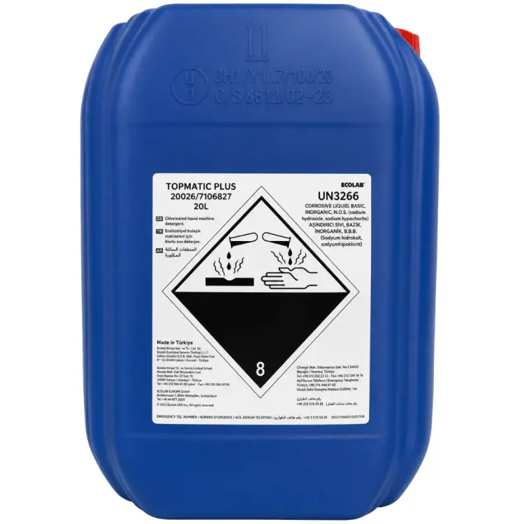 Ecolab Topmatic Plus Endüstriyel Bulaşık Deterjanı Klor Katkılı 20 Kg - 1