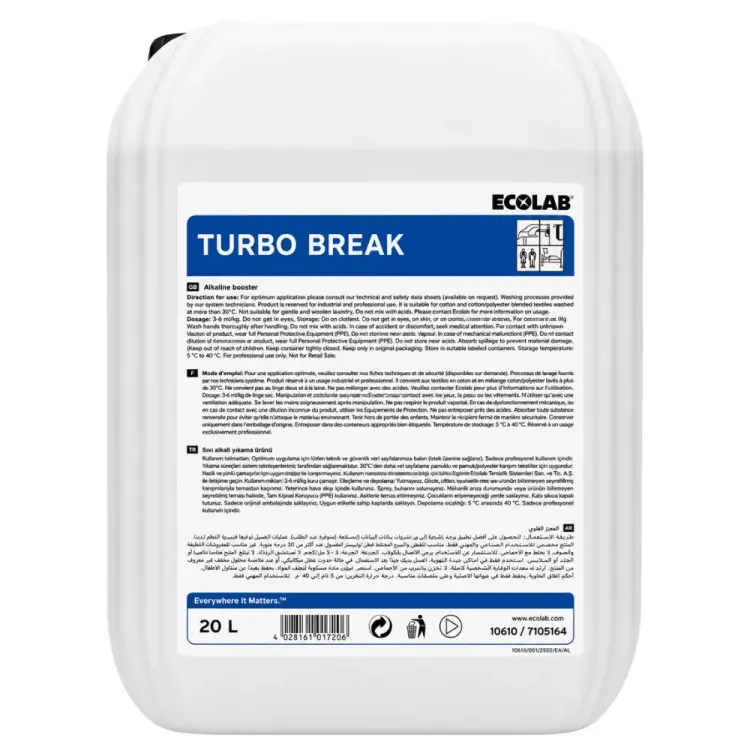 Ecolab Turbo Break Alkali Protein Leke Çıkarıcı Yardımcı Yıkama 24 Kg - 1