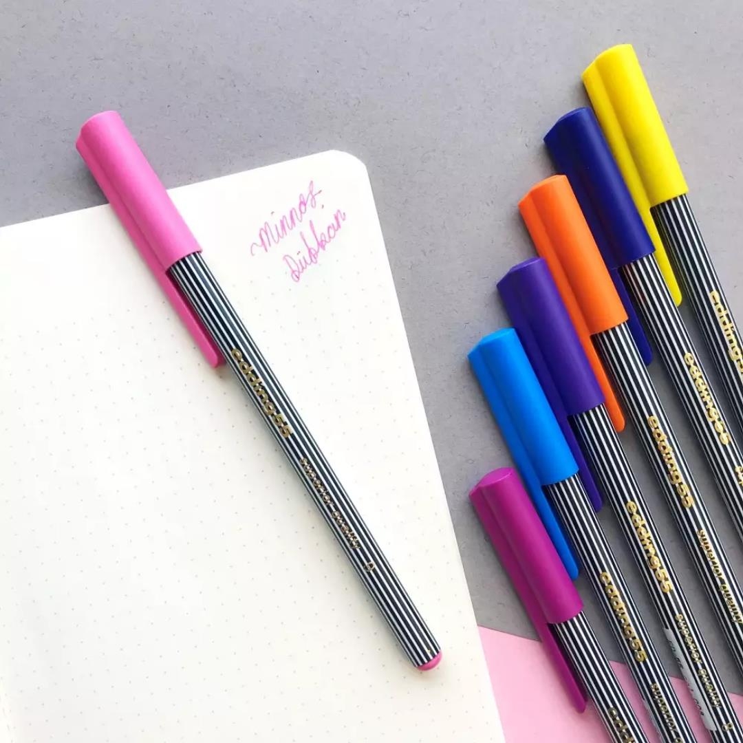 Edding Fine Pen Stabilo Kalem E-55 0.3 mm Pembe