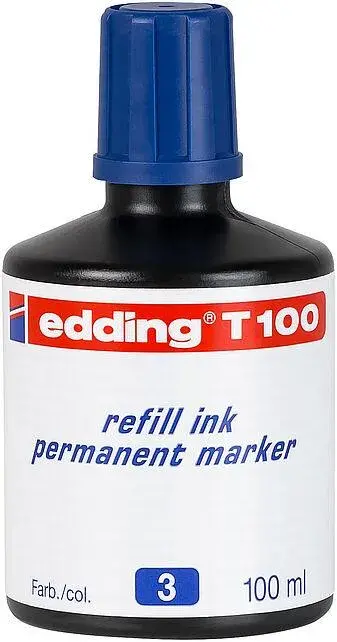 Edding T-100 Mürekkep Mavi 100 Ml - 1