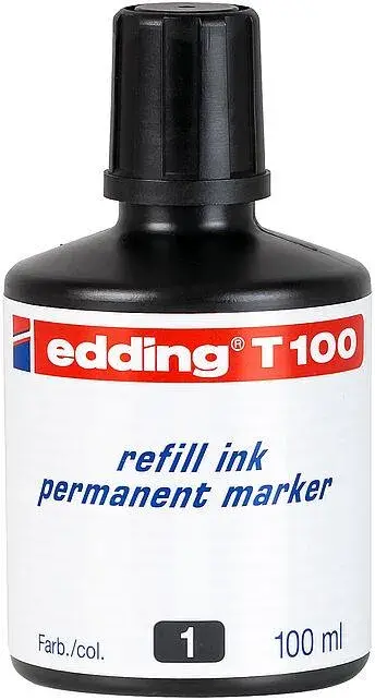 Edding T-100 Mürekkep Siyah 100 Ml - 1