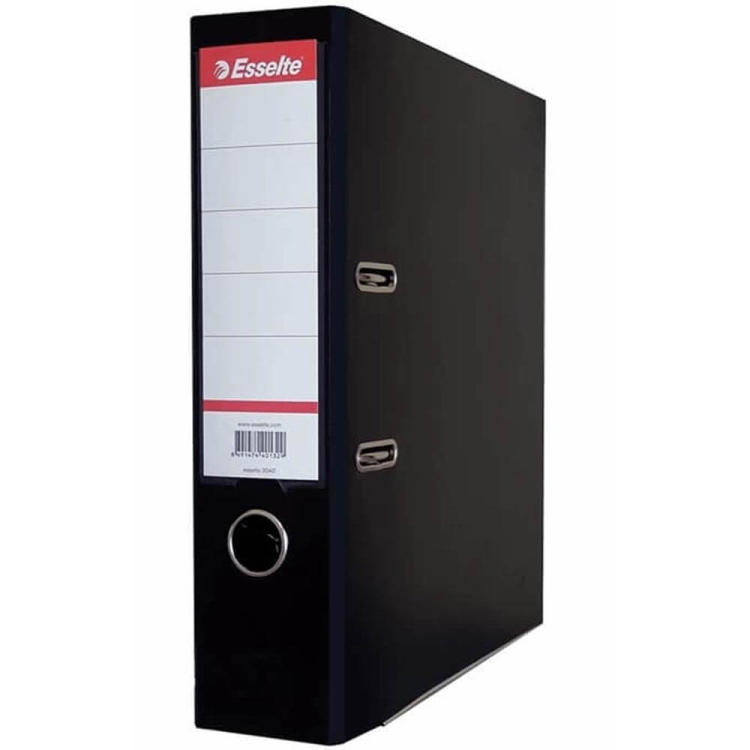 Esselte Extra Plastik Klasör Geniş Siyah 3040 