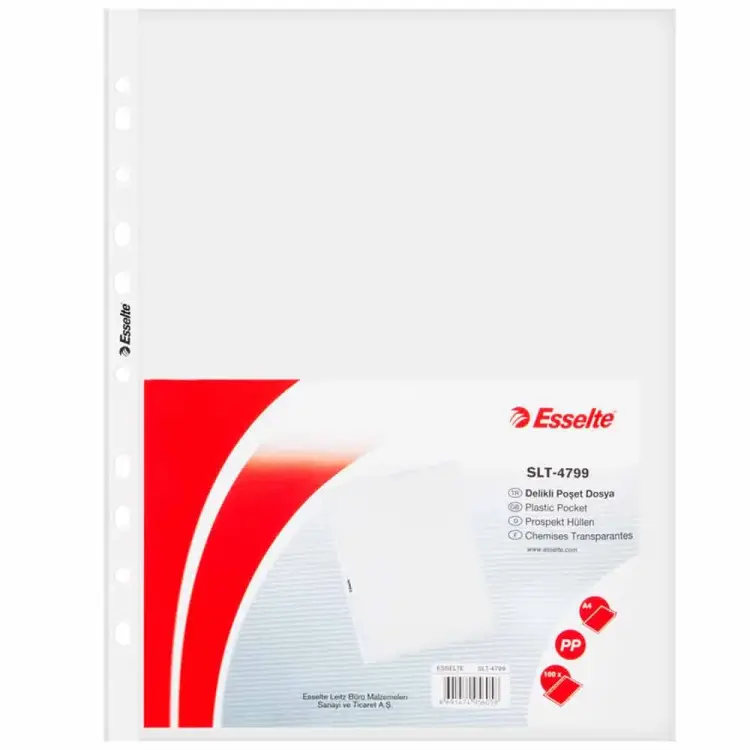 Esselte Poşet Dosya A4 11 Delikli 100 Lü 4799 - Esselte
